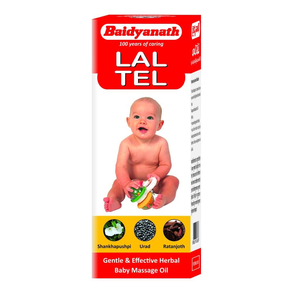 Baidyanath Baidyanath Lal Tel Ayurvedic Baby Massage Oil | Stronger Bones and Muscles | Massage Oil for New Born | 100ml (Pack of 2)