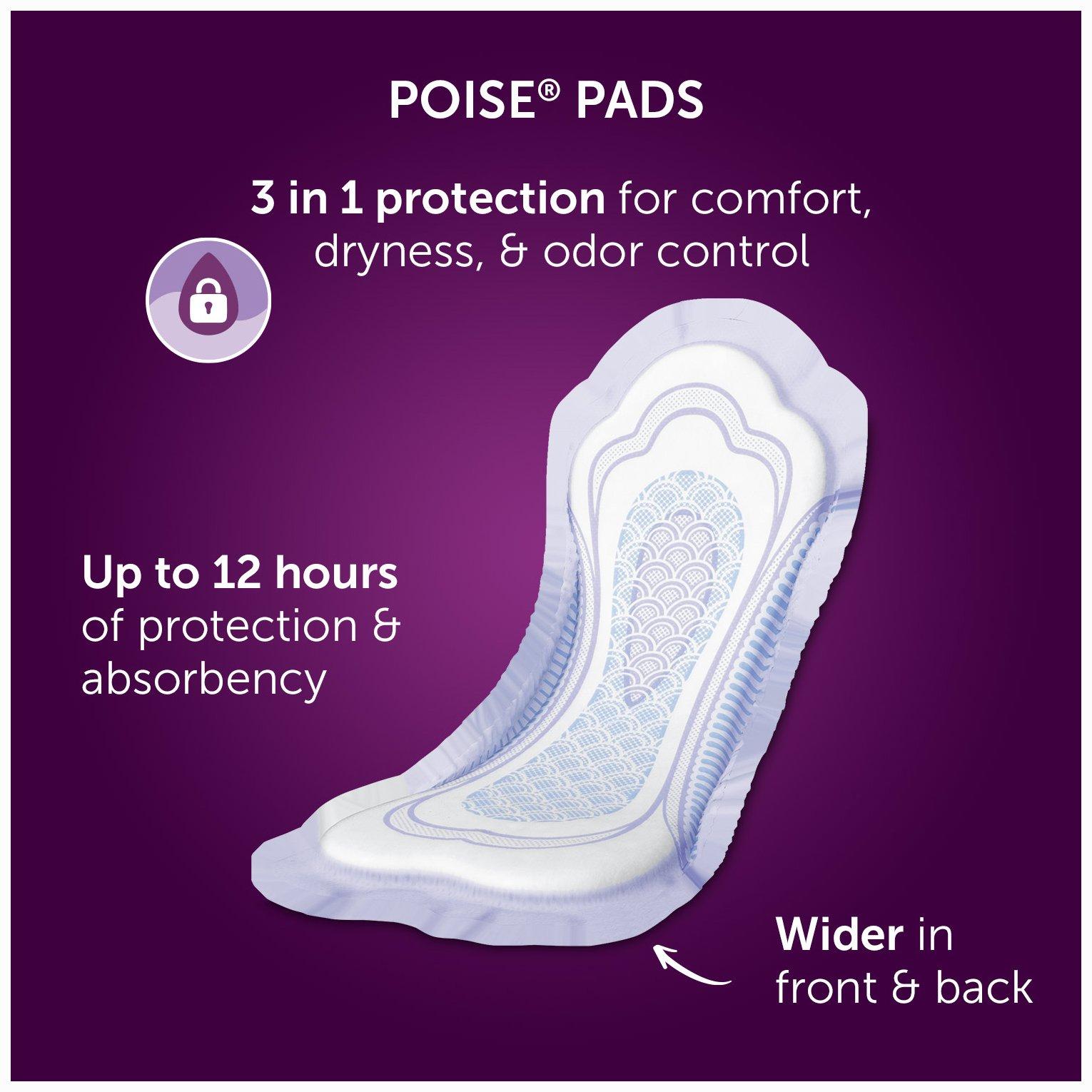 Poise Poise Moderate Absorbency Pads, Regular Length, 20 ct (Pack of 2)