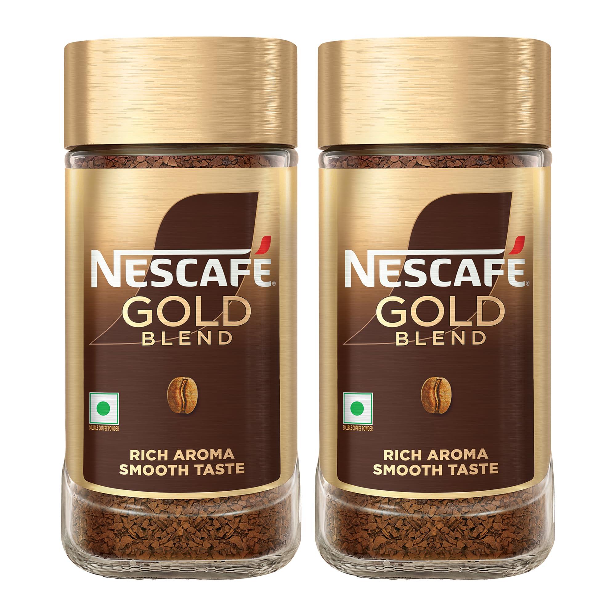 Nescafe Nescafe Gold Rich And Smooth Instant Coffee Powder, 185 Gram /190 Gram (Weight May Vary) (Pack Of 2) - Jar
