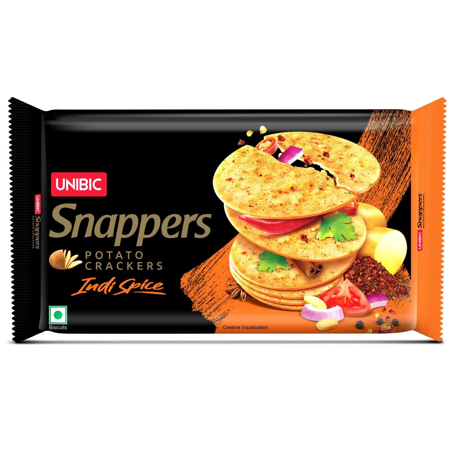 UNIBIC FOODS UNIBIC FOODS Snappers Potato Crackers - Indi Spice- 300gm