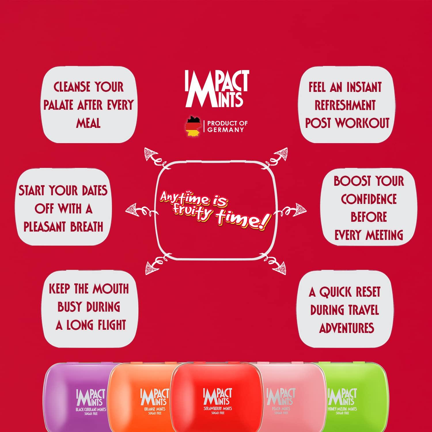 Impact Products Impact Mints Sugar Free Mints Strawberry 14g - Pack of 3, 42 g