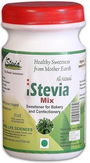 ISTEVIA iStevia Mix Natural stevia Sweetener powder for Bakery & Confectionery| Approx 25 times Sweeter than sugar (250 Gms)