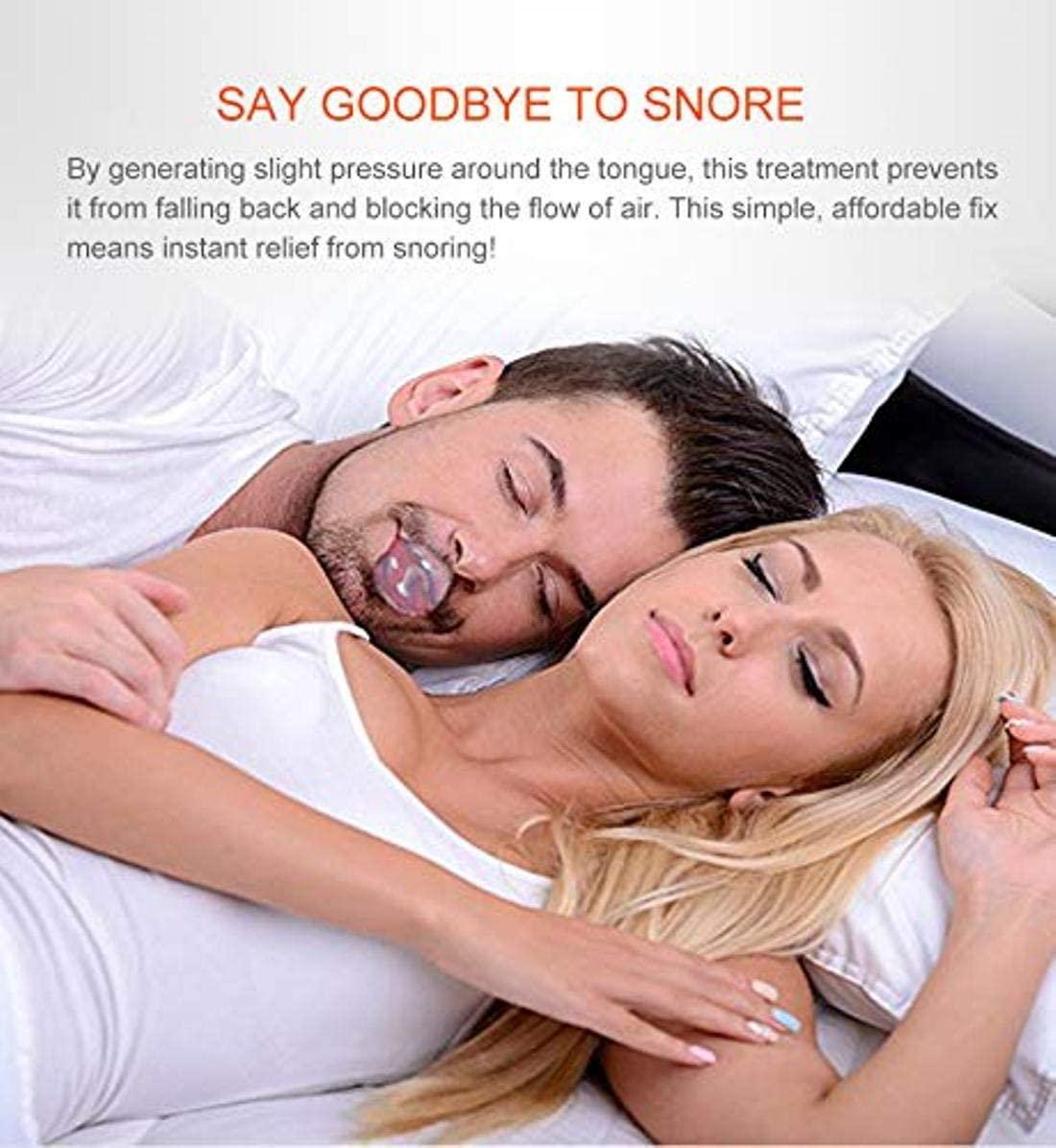 Frackson Frackson Tongue Anti Snoring Device Medical Silicone Anti Snore Device Apnea Aid Snore Stopper Tongue Retainer Anti Snoring Mouthpiece for Men & Women