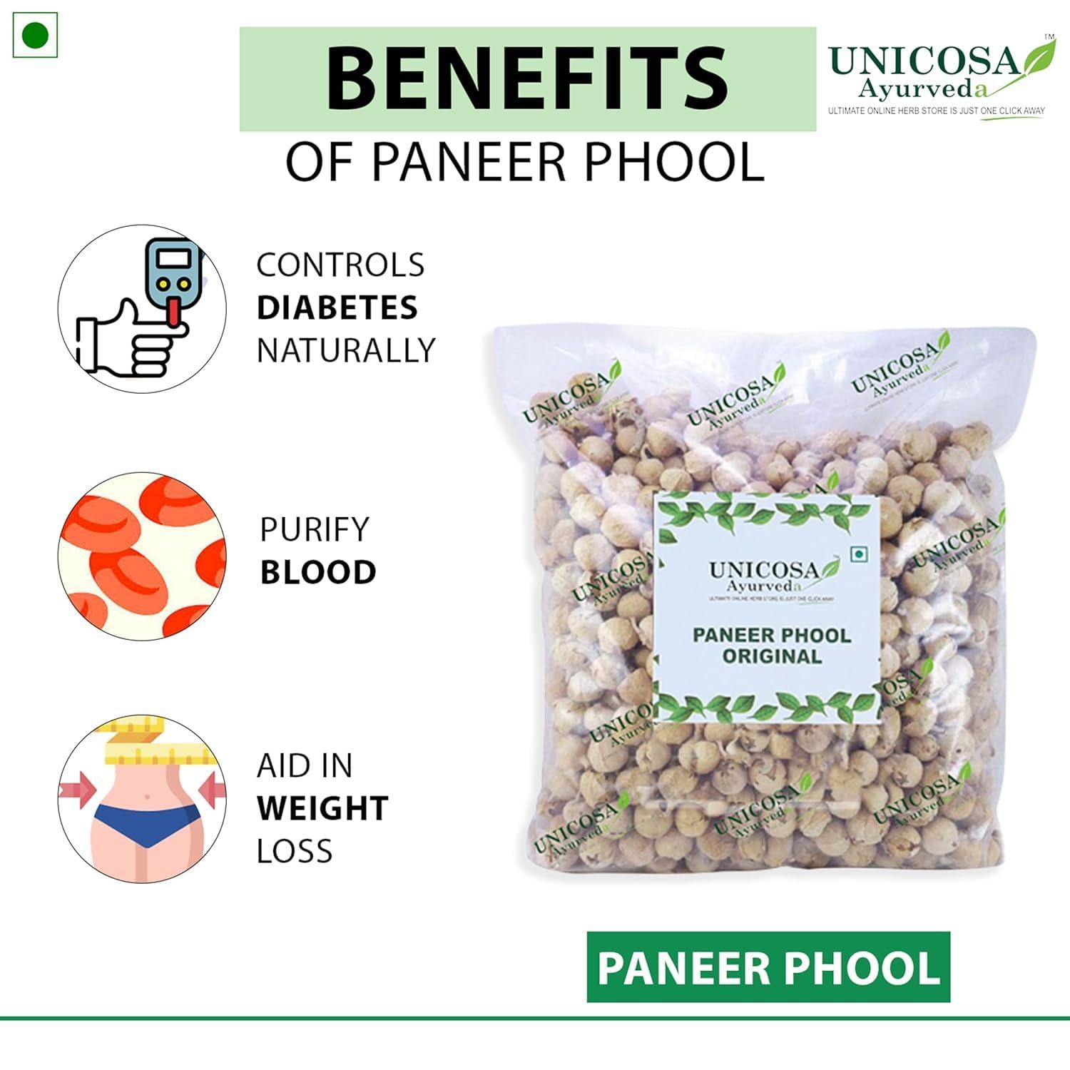 UNICOSA Ayurveda UNICOSA Ayurveda Natural Paneer Phool Herb for Diabetes 800gm | Paneer Doda | Withania Coagulans | Paneer Dodi