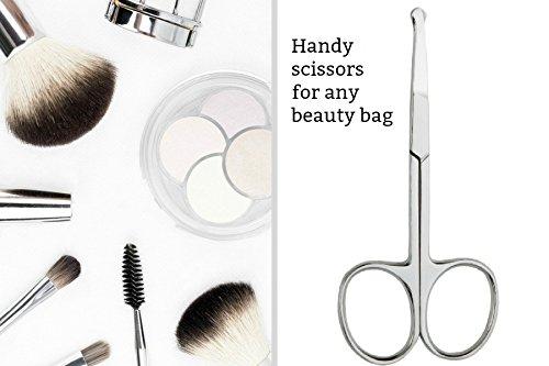 Precision+Personal+Care 3.5 , Mirrored : Precision 3.5" Rounded Nose Hair Trimmer Safety Scissors - Round Tip for Ear, Eyebrow, Beard & Mustache Trimming