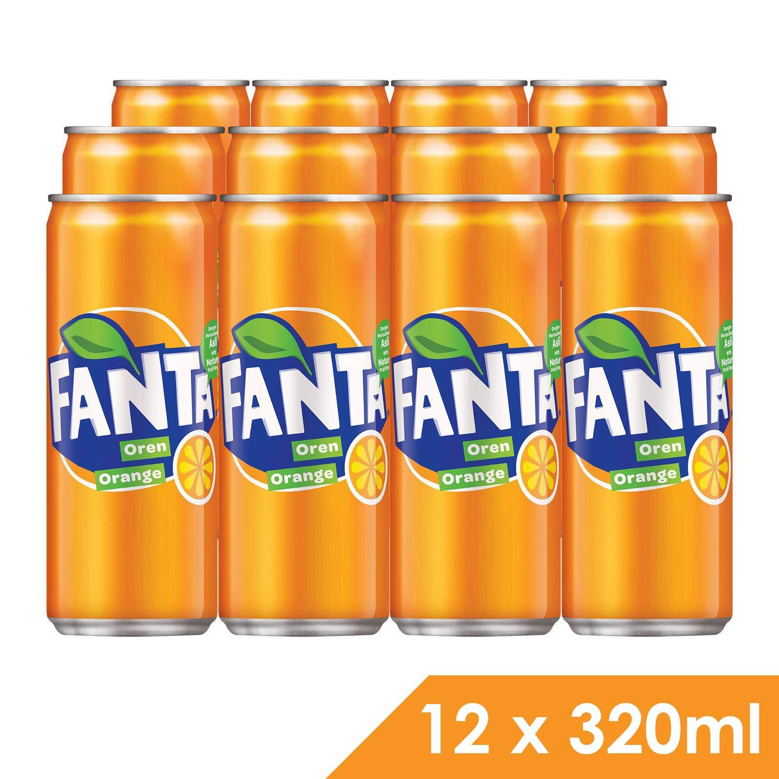 Fant Fant ChefsNeed Fantaa Orange Flavour 320ml , Pack of 12 Cans (Imported Product)