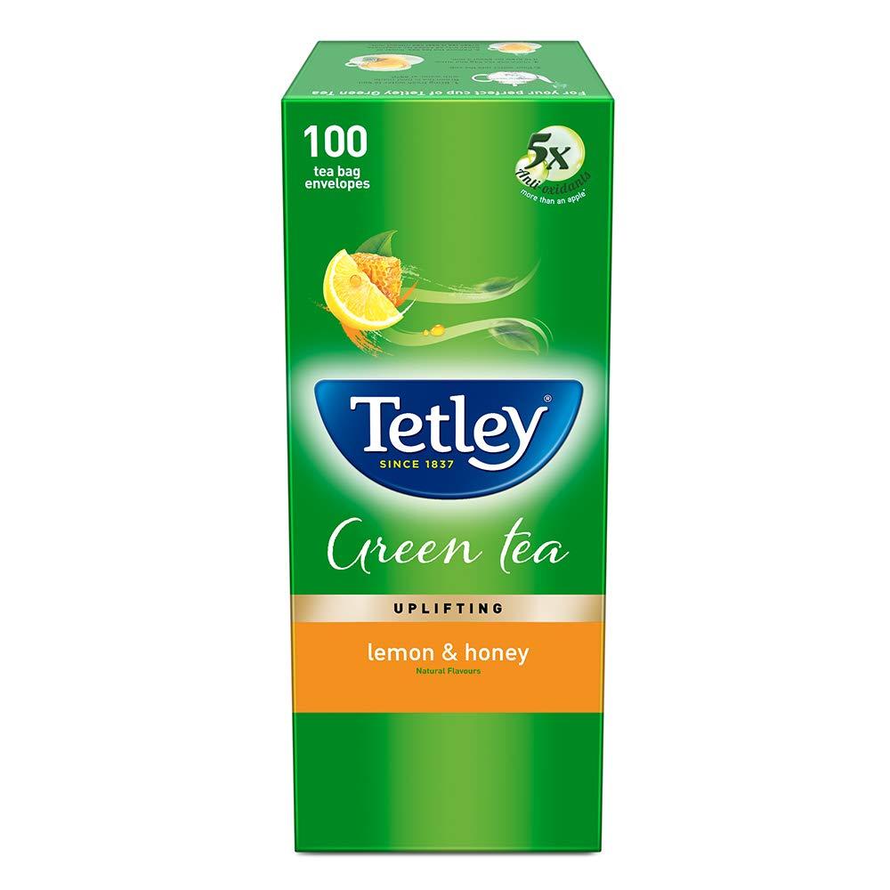 Tetley Tetley Green Tea, Regular, 100 Tea Bags and Tetley Green Tea, Lemon and Honey, 100 Tea Bags