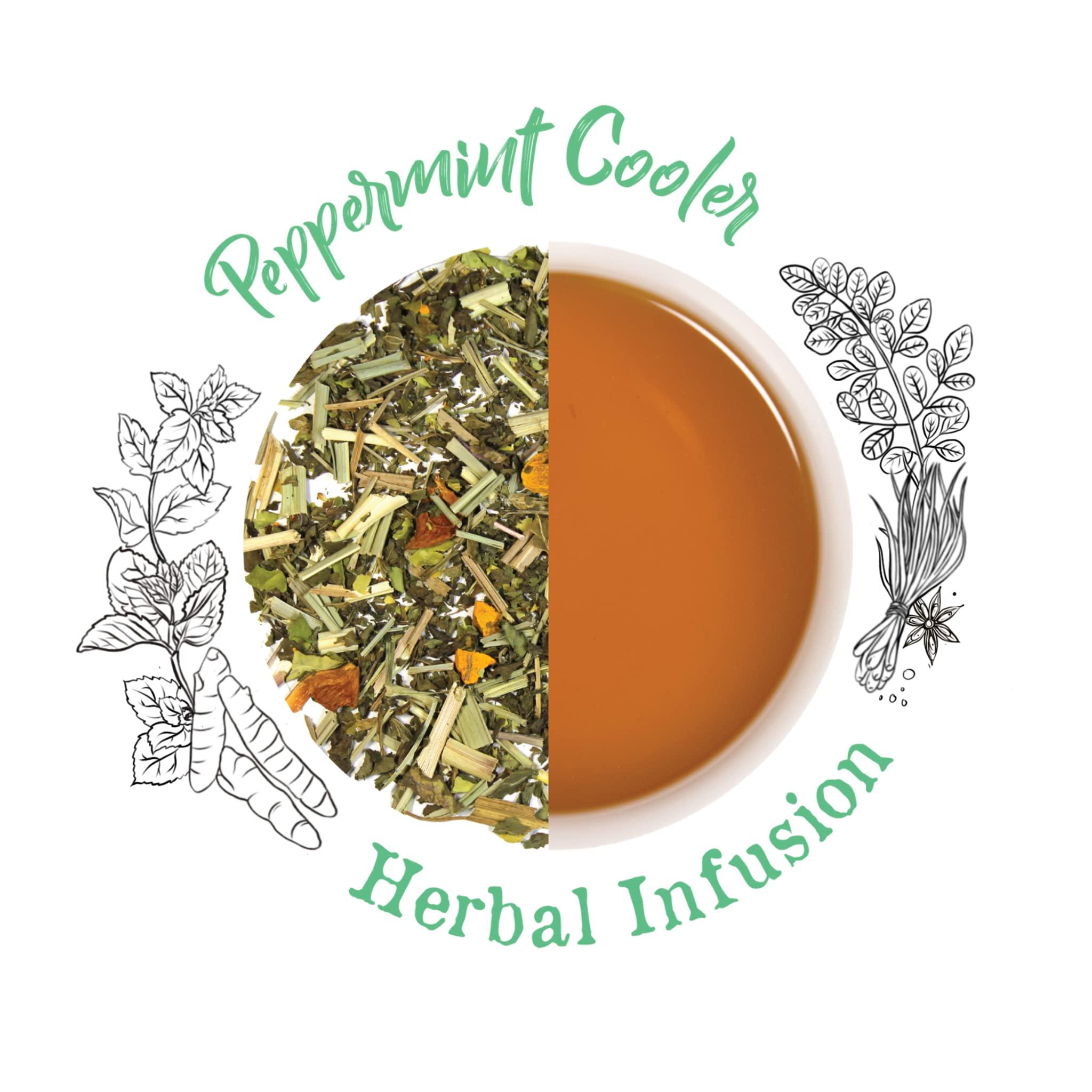 Chawalas Chawalas Tea |Peppermint Cooler |Herbal Tea |Caffeine Free |100% Natural |Tin 30gms