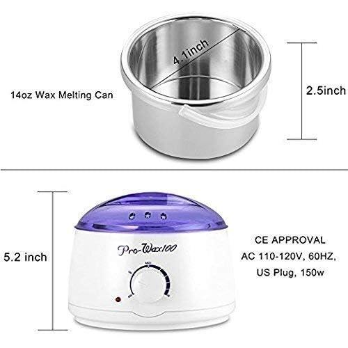 Generic Pro Wax Hot Wax Heater for Body and Facial Waxing, 100 Watts, IAS Pro Wax 100 Model, Black