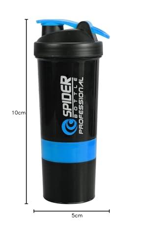 S.S.M INDIA Protein Shaker Bottle | Spider Shaker Bottle | Cyclone Shaker | Gym Shaker Bottle | Gym Shaker | Gym Bottle | Shaker Bottles for Protein Shake | Shaker 500ml (Professional Blue)