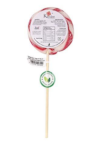 Kandee Kandee Swirl Pops Classic Strawberry Round Candy Lollipop (3Inch) - Pack of 6