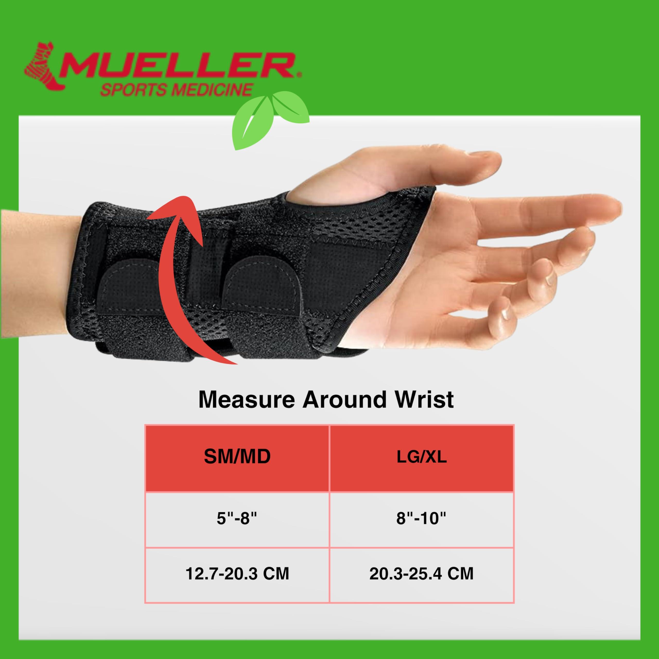 MUELLER Mueller Fitted Wrist Brace Green Line Number 86271 - Right Fitted Wrist Brace - SM/MD 5-8\"