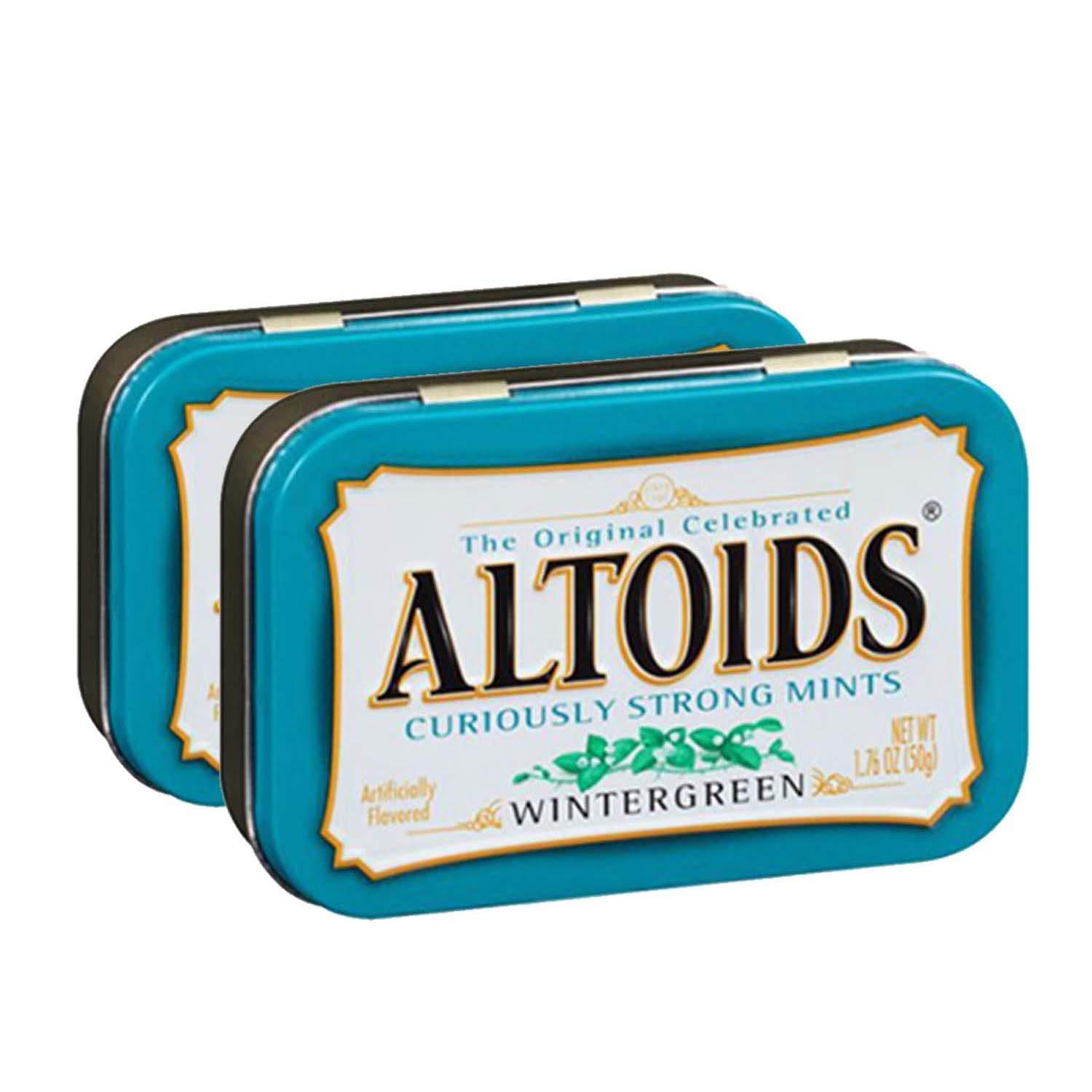 Altoids Altoids Curiously Strong Mints Wintergreen Pack of 2 Pouch, 2 x 50 g