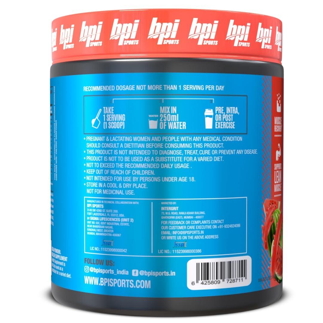 BPI Sports BPI Sports Best BCAA - BCAA Powder - Branched Chain Amino Acids - Muscle Recovery - Muscle Protein Synthesis - Lean Muscle - Improved Performance - Hydration - Watermelon - 30 Servings - 300 gram.
