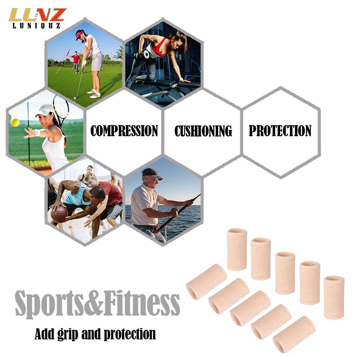 Luniquz Luniquz Finger Sleeves, Thumb Splint Brace for Finger Support, Relieve Pain for Arthritis,Triggger Finger, Compression Aid for Sports, Beige