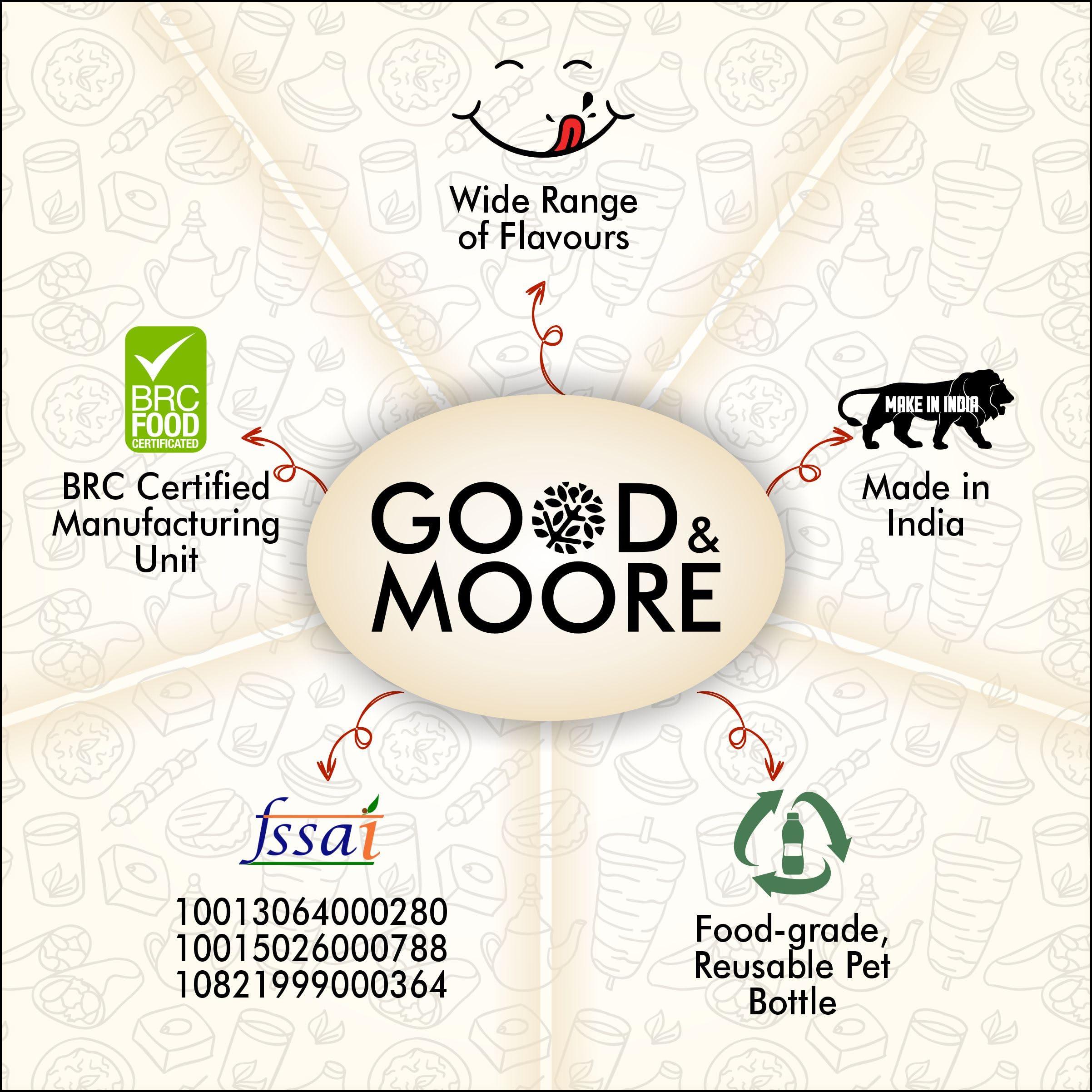GOOD+MOORE GOOD&MOORE Green Apple Syrup | For Cocktails, Mocktails, Sodas, Ice-teas, Juices, Beverages and more | Concentrated Syrup | Ready to mix | Mixer | Premium Syrup | 250ml