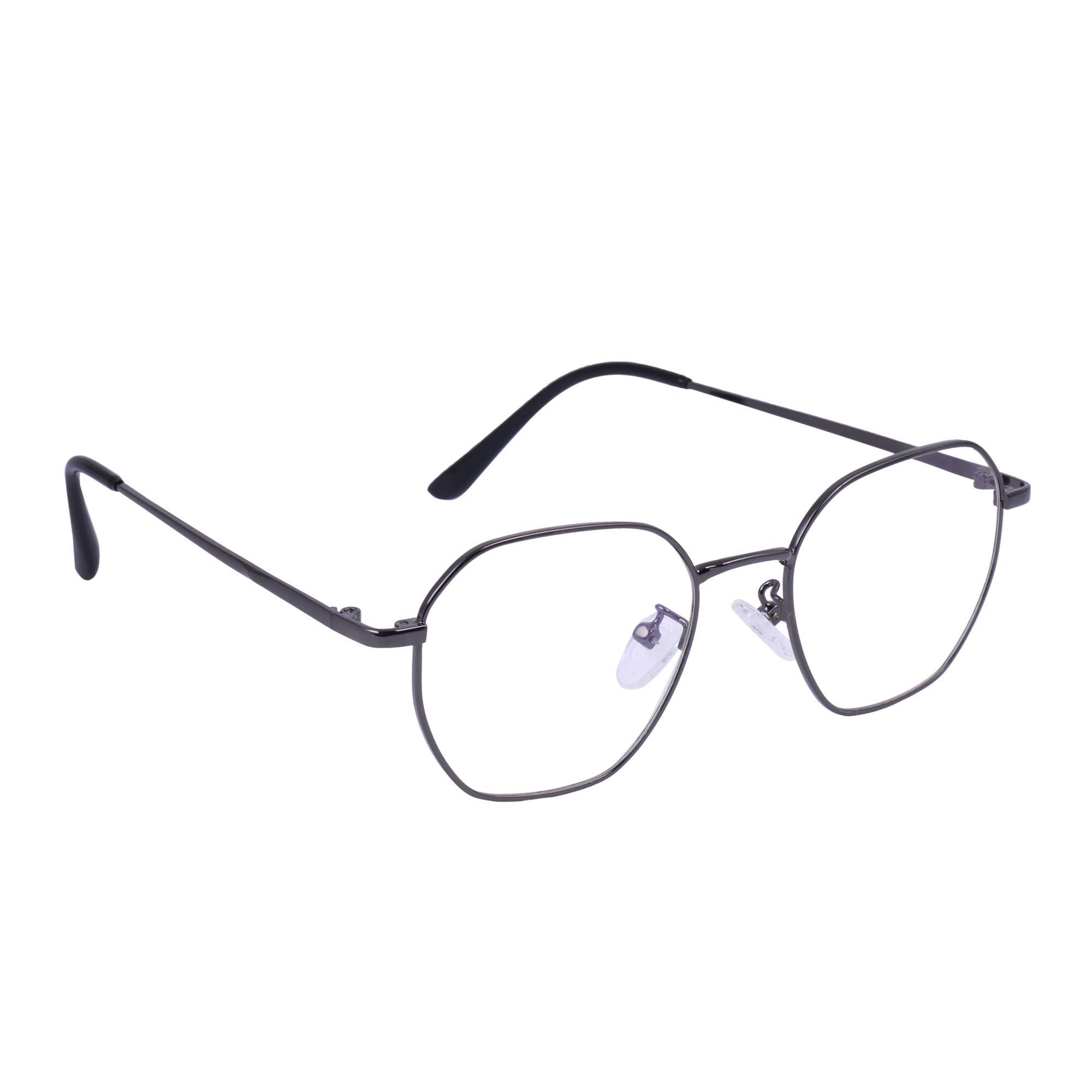 SPECS STORE EYEWEAR SPECS STORE EYEWEAR-Blue Cut Anti Reflected Computer Glasses in Full Rim Hexagon shape (GREY)