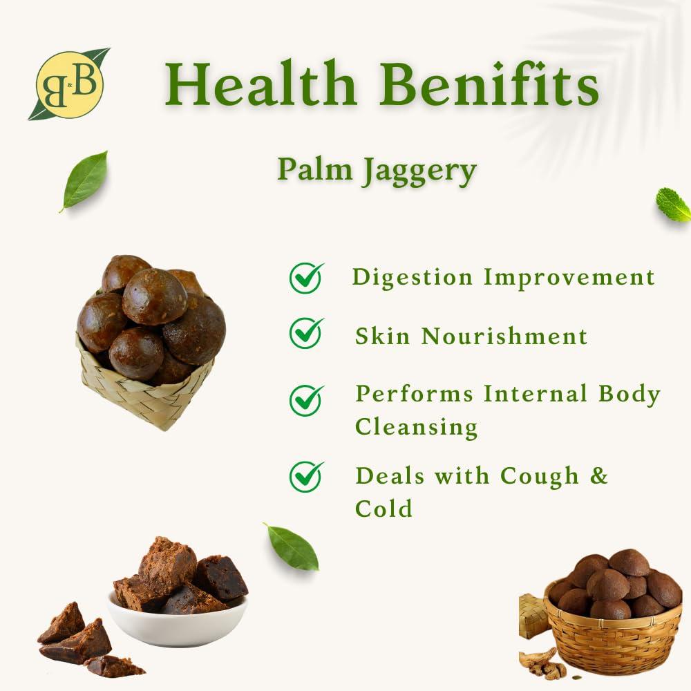 B&B Organics B&B Organics Palm Jaggery(karupatti) , 500 g