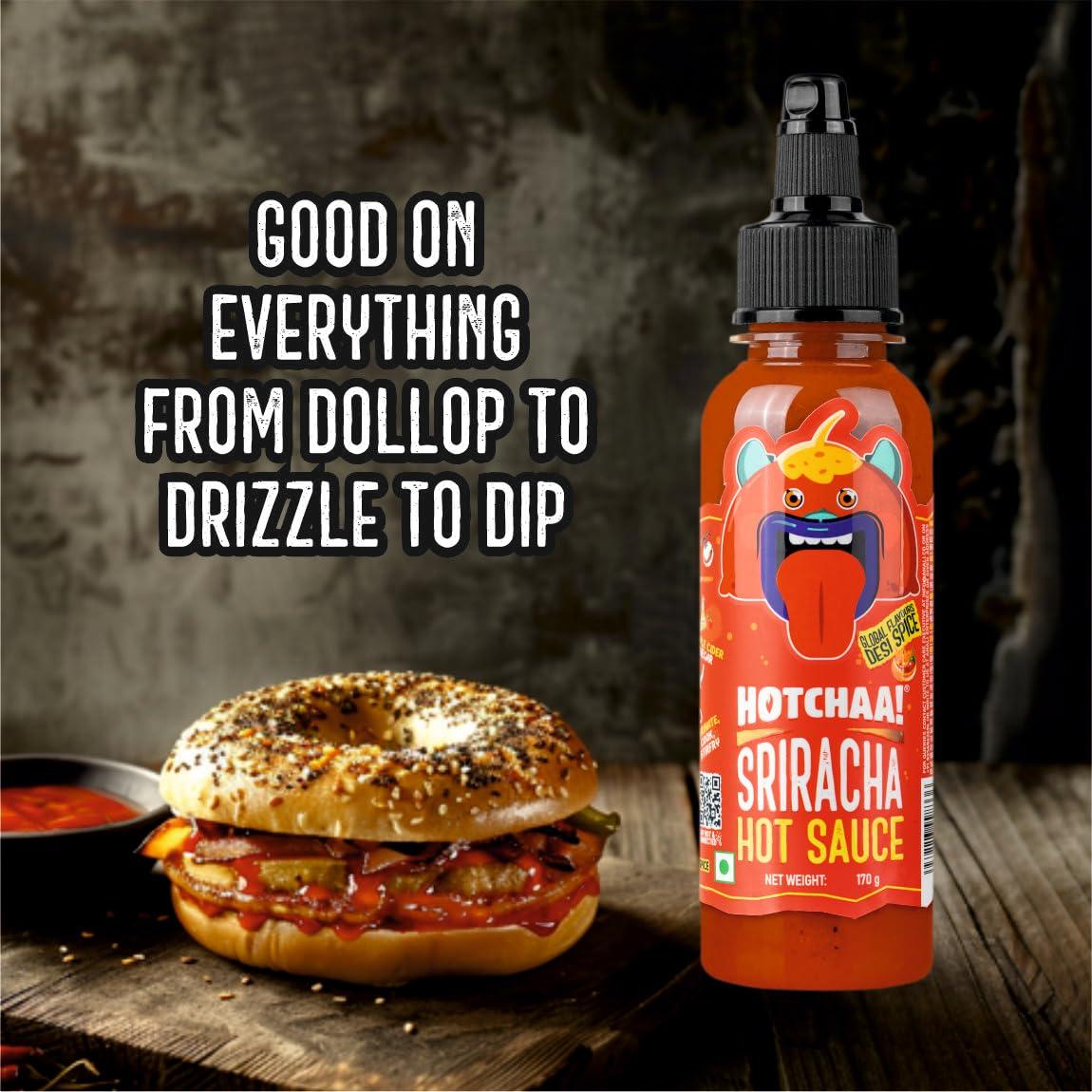 HOTCHAA HOTCHAA Sriracha Hot Sauce 150g - Tancy & Spicy flavour Small Batch Production using Premium Ingredients, NO MSG, Vegan