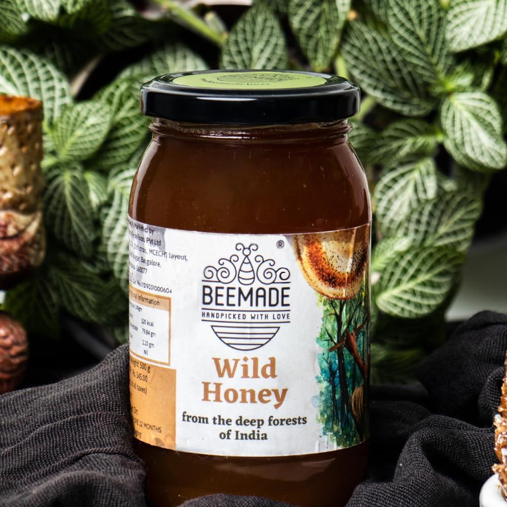 BeeMade Beemade Wild Honey 100% Natural Pure & Raw Honey from Forests of Central India 250gm