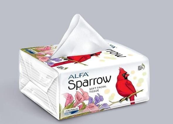 ALFA MultipurposeALFA Hygienic Sparrow soft paper towels (Pack of 3) 200 pulls in each pack