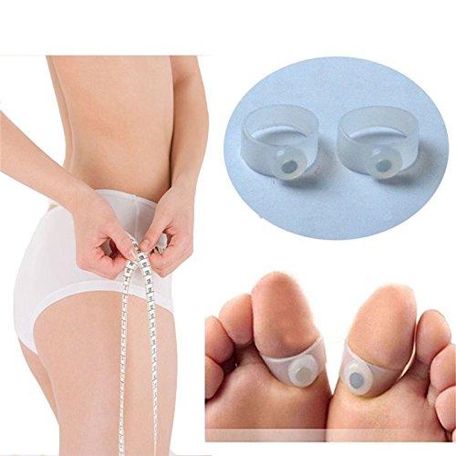 Generic Toe Ring Magnetic Slimming Lose Weight Care Tool Silicone Magnetic Massage Foot Toe Ring Health Care Tool 1Pair