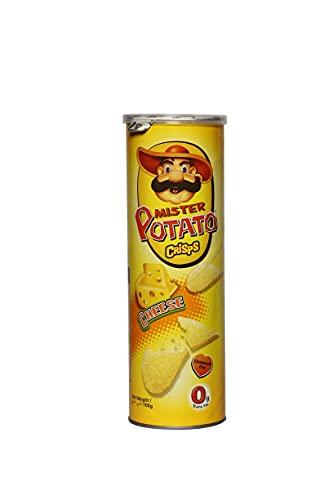 Mister Potato Mister Potato Crisps Potato Chips, Cheese, Original, Sour Cream & Onion, Barbecue - Combo of 4 (160g Each)