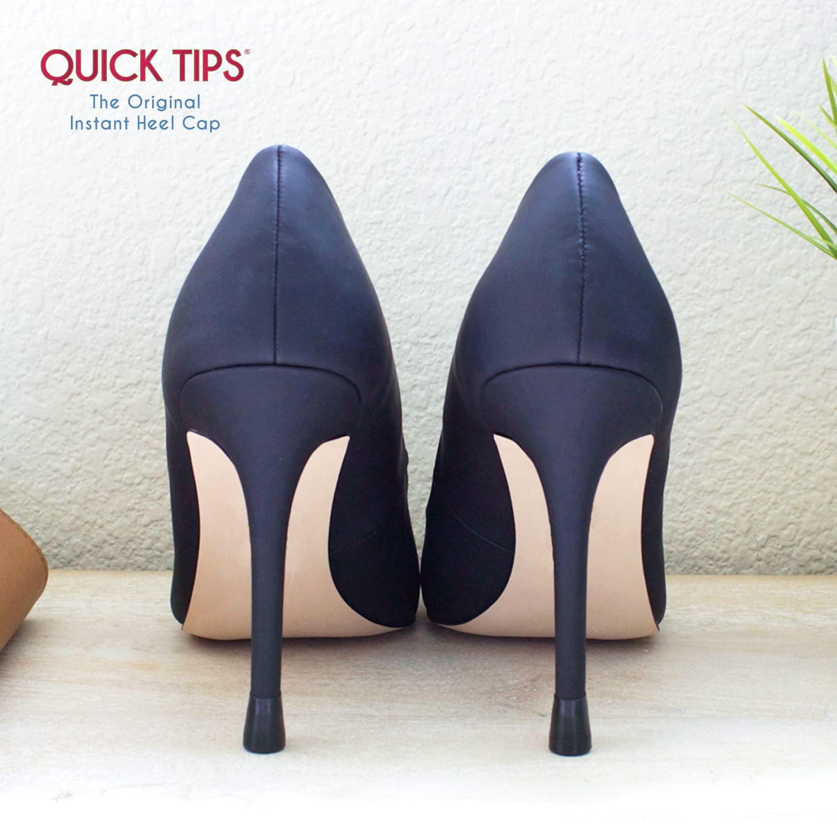 GoGo Heel GoGo Heel Quick Tips-The Original High Heel Protector&Heel Repair Caps-2 Pairs(Small,Small,Black)