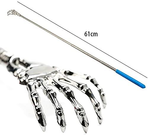 Frackson Frackson Extendable Itching Stick Back Massager, Long Massage Tools, Stainless Steel Heavy Duty Curved Back Itching Scratcher with Non-Slip Handle for Men Women Kids