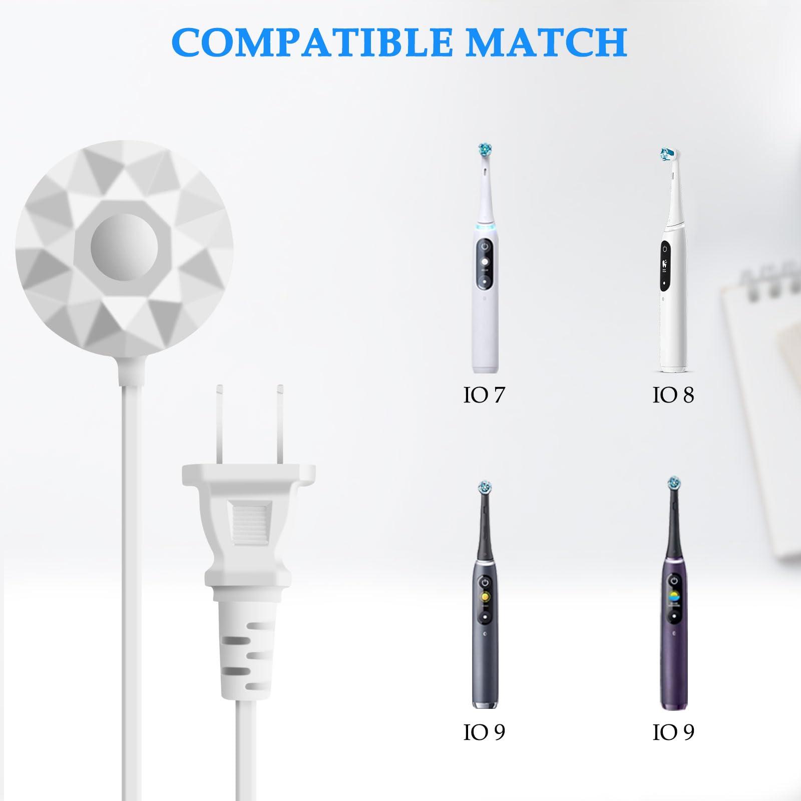 MULTIM MULTIM Electric Toothbrush Replacement Original Model 3768 Charger Power Supply Compatible with Braun Oral B iO Series 7 8 9 Electric Toothbrush Magnetic Charging Base Power Adapter Cord
