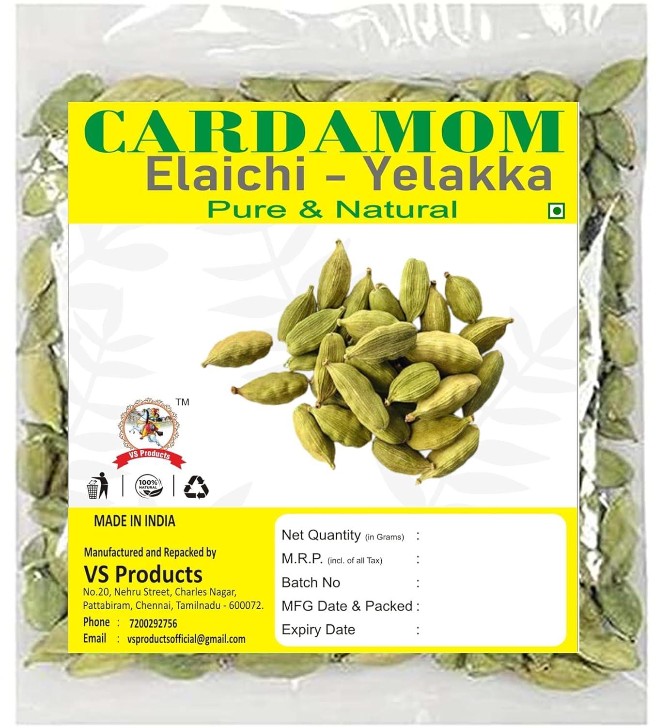VS Products VS Products Elakkai, 350g, Cardamom, Elakulu, Elaichi, Elakkay, Helps with Digestive Problems,(Pack of 3 X 100g, Pack of 1 X 50g)