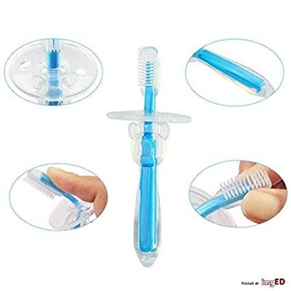 HUF & NUF HUF & NUF | Baby Silicon Tongue/Tung Cleaner/Baby Toothbrush for New Born Baby Upto 0-3 Years | TOOTHBRUSH-GREEN-SILICON ( GREEN) |