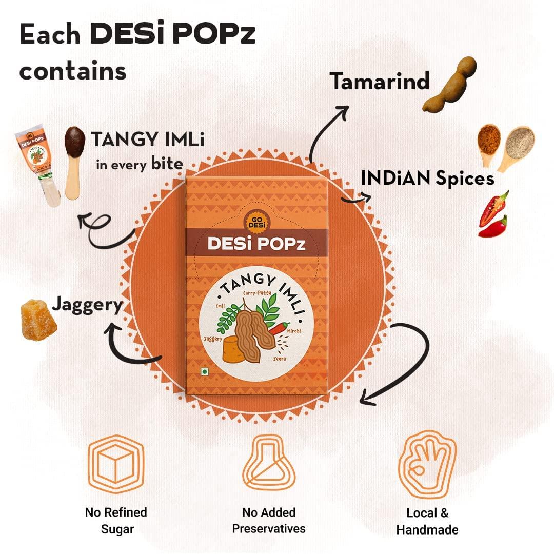 GO DESi GO DESi POPz Candy Combo - Imli Pop (50 Pieces + 100 Pieces)