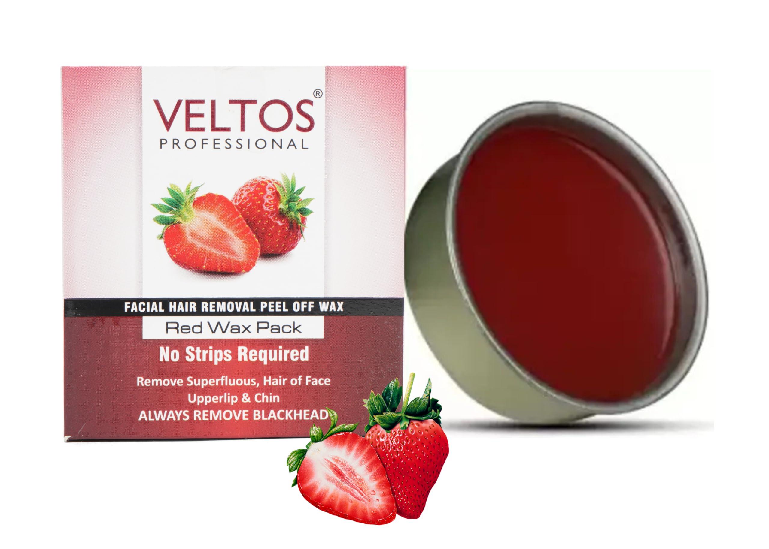 VELTOS Veltos Professional Facial Peel Off Katori Face Wax Combo Kit Pack of 3 (Aloe Vera, Apple Regular & Red Wine 80gm Each)