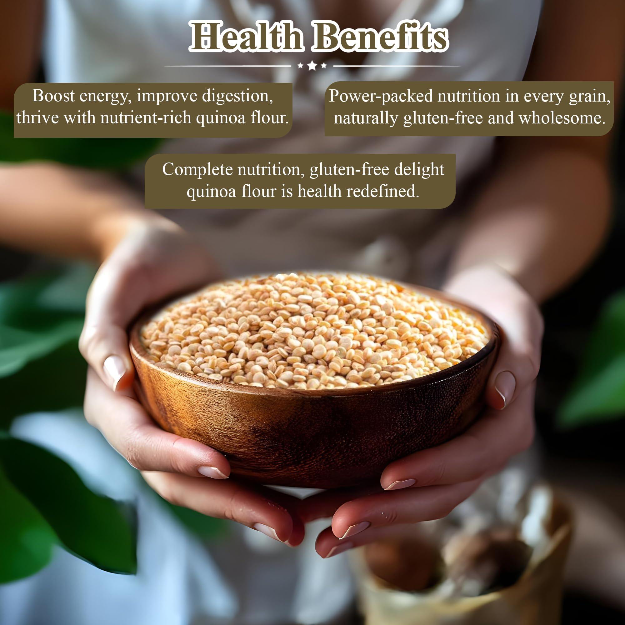 QUINOA KING QUINOA KING Quinoa Flour 5kg ((5Packs Of 1kg)- Gluten Free Atta | 100% Wholegrain | High Fibre Quinoa Atta