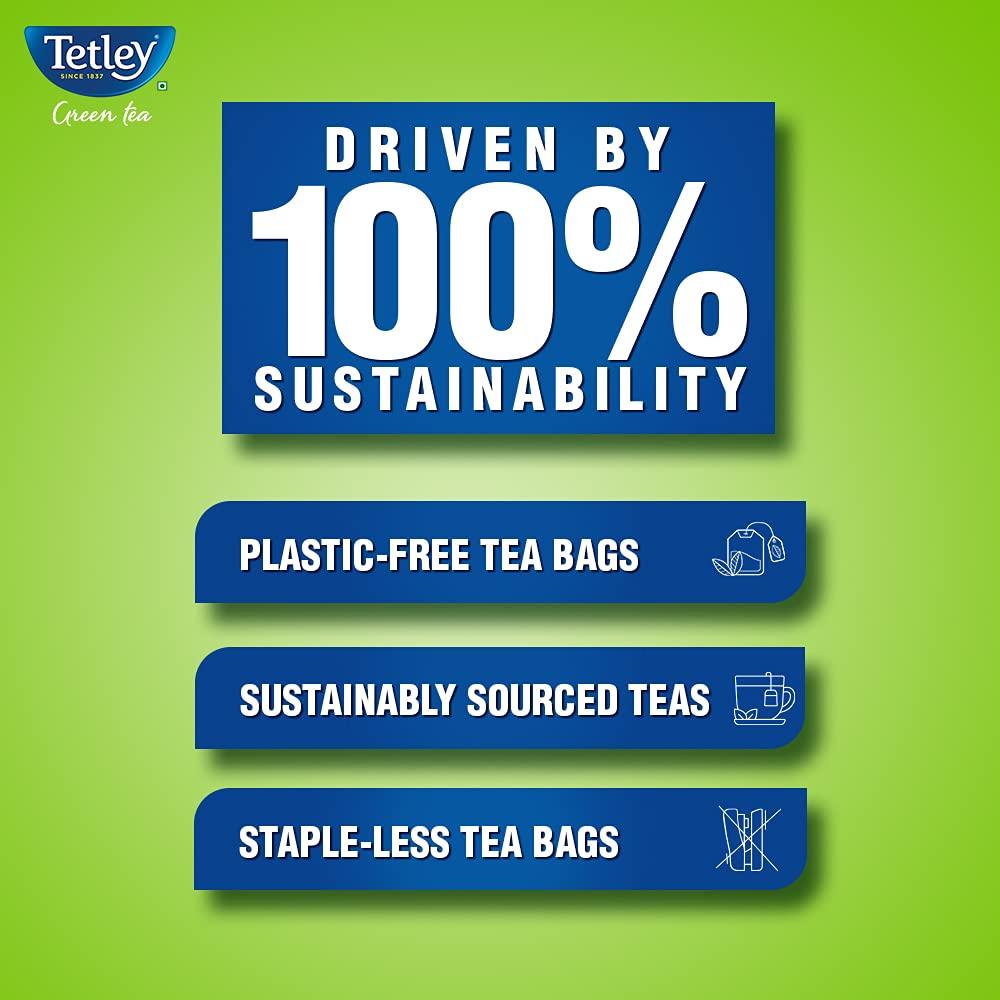 Tetley Tetley Green Tea Bags, Ginger Mint Lemon, 25 Tea Bags