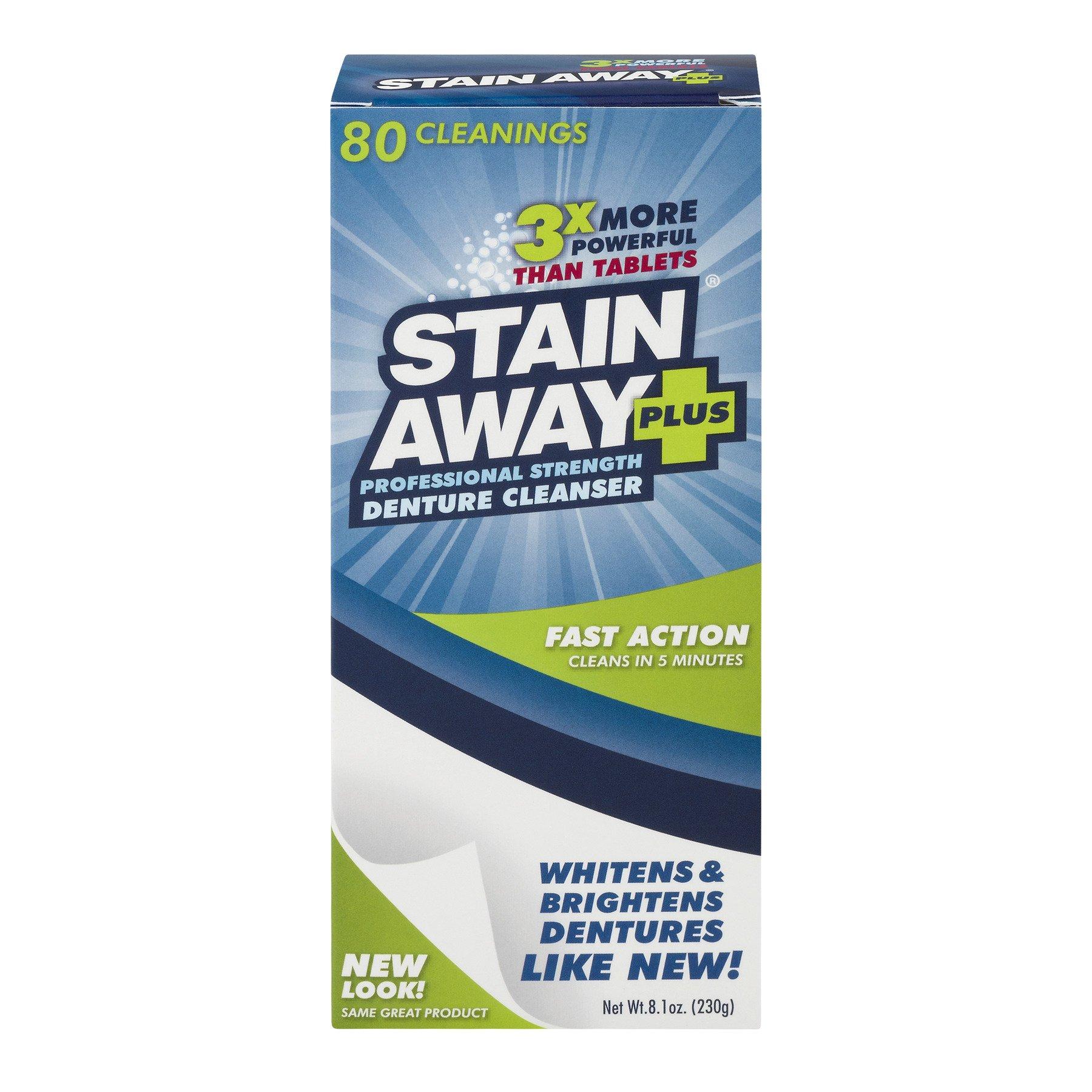 Stain-Away StainAway Plus Powered Professional Strength Denture Cleanser 8.1 fl oz