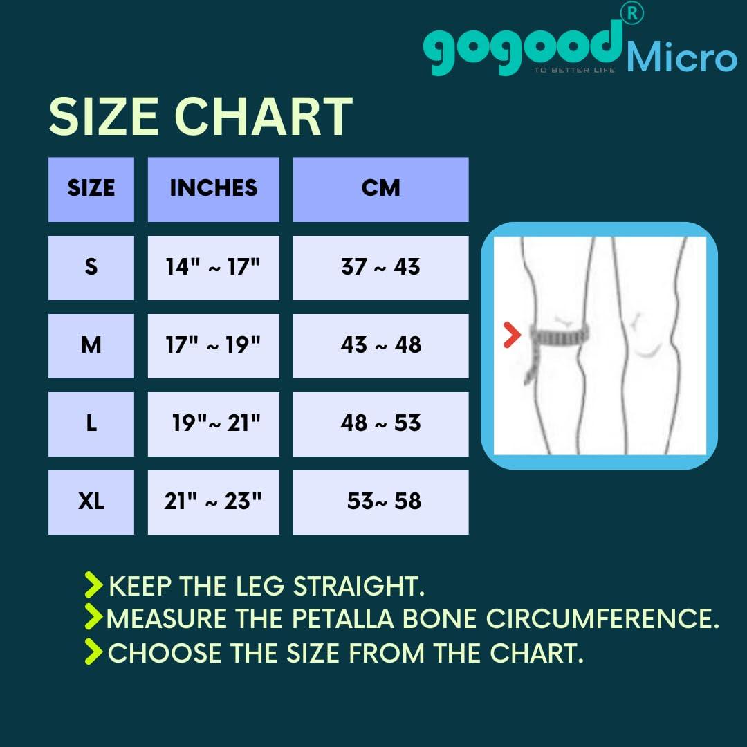 Gogood Gogood Knee Support Caps Pain Relief Men and Women/Ortho Knee Guard for Kabaddi Gym Workout Squats Running Jogging Cycling Sports M (1 Pair)