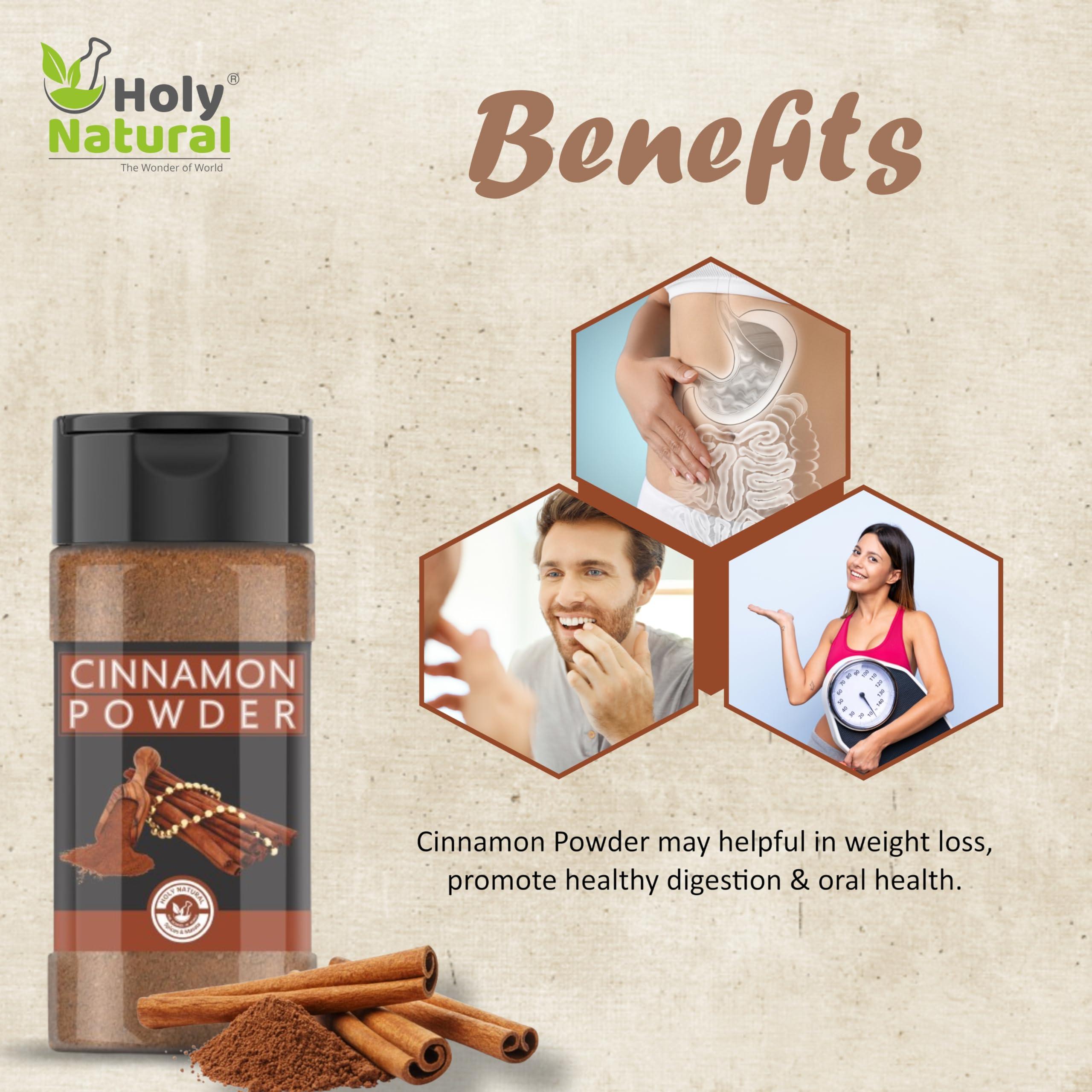 Holy Natural - The Wonder of World Holy Natural Pure and Natural Cinnamon (Dalcheeni) Powder - 85 GM