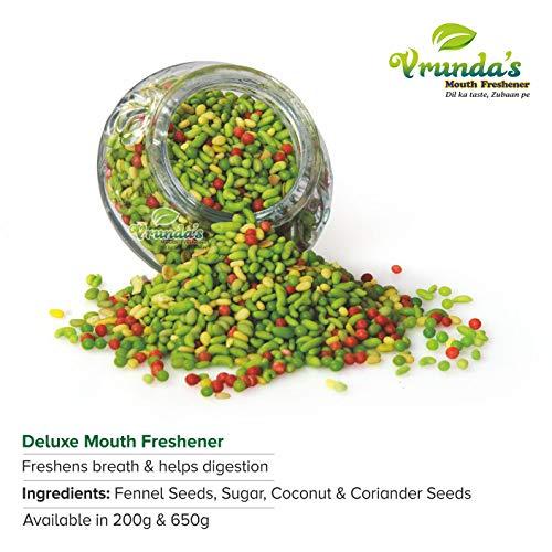 Vrunda's Vrunda's Green Mukhwas / Deluxe Mouth Freshener 650 Gm [Indian Mouthfreshner,Natural Badishep ,Healthy Fennel Seeds,Roasted Saunf,Digestive Aniseed ,Mix variyali, After Meal Mukhwas]