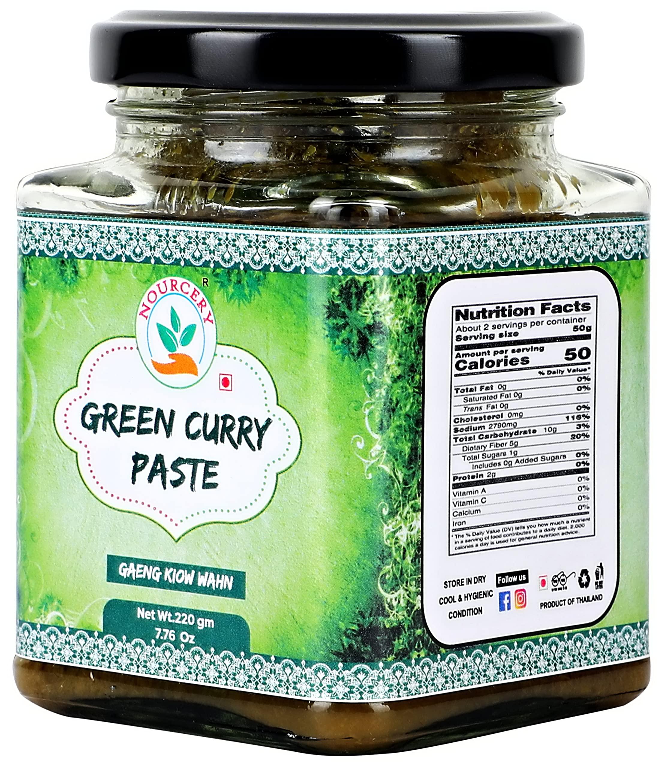 NOURCERY Nourcery Thai Green Curry Paste, 220g Jar [GAENG KIOW WAHN]