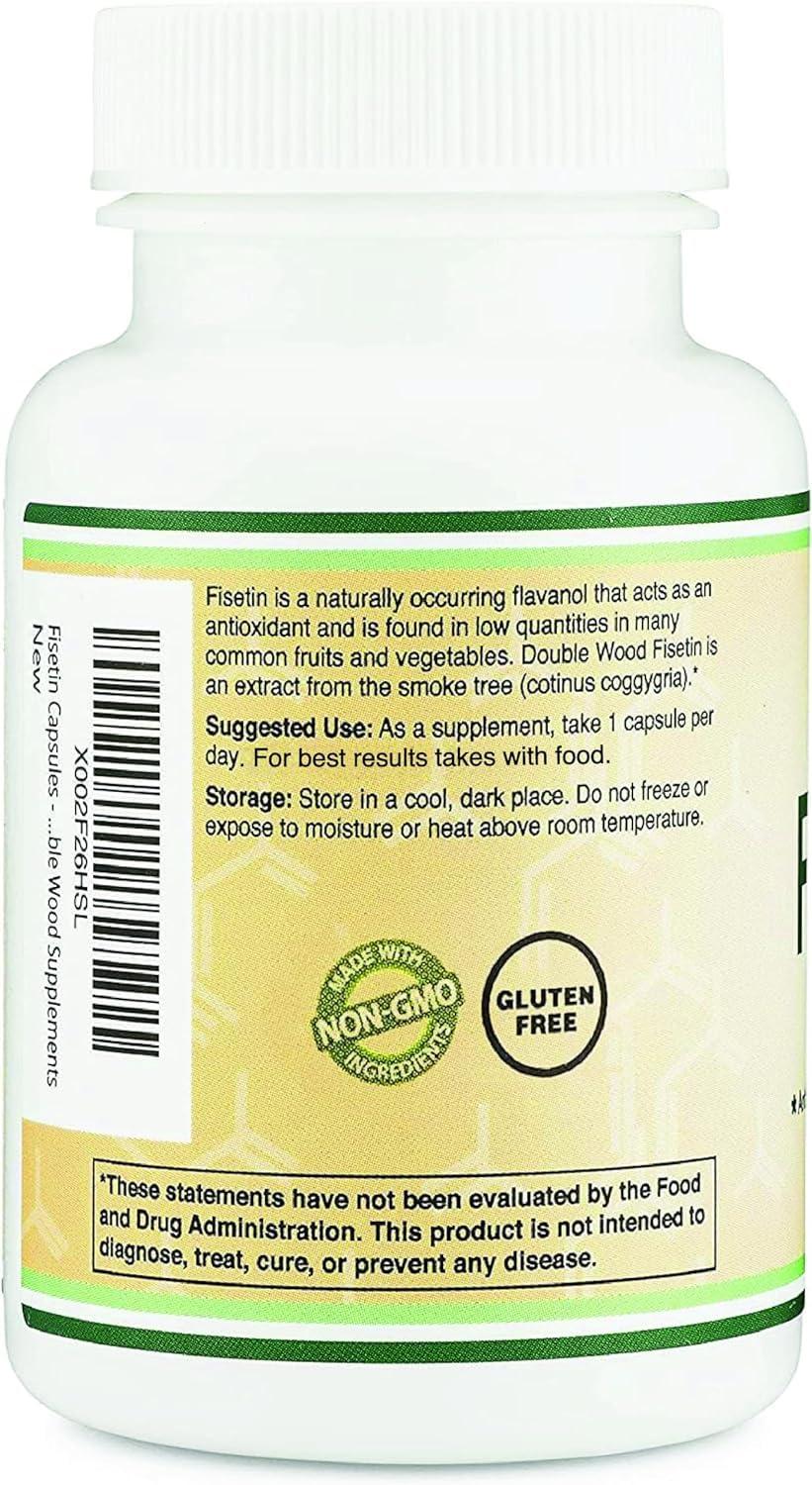 ATHINIKA NUTRITION Fisetin Supplement - 100mg of Bioactive Flavnonols, 60 Count (Bioflavonoid Polyphenols Supplement Similar to Apigenin, Luteolin, and Quercetin) Aging Support Senolytic