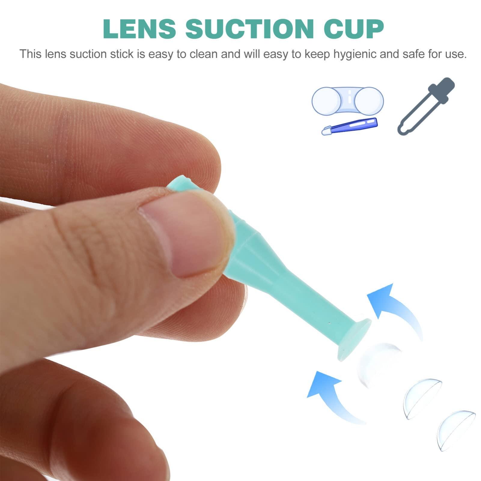 Milisten MILISTEN Soft Contact Lenses Remover 4Pcs Contact Lenses Remover Inserter Suction Stick Remover Lenses Inserter Plunger Remover for Travel Daily Use Home (Green) Lens Suction Cup