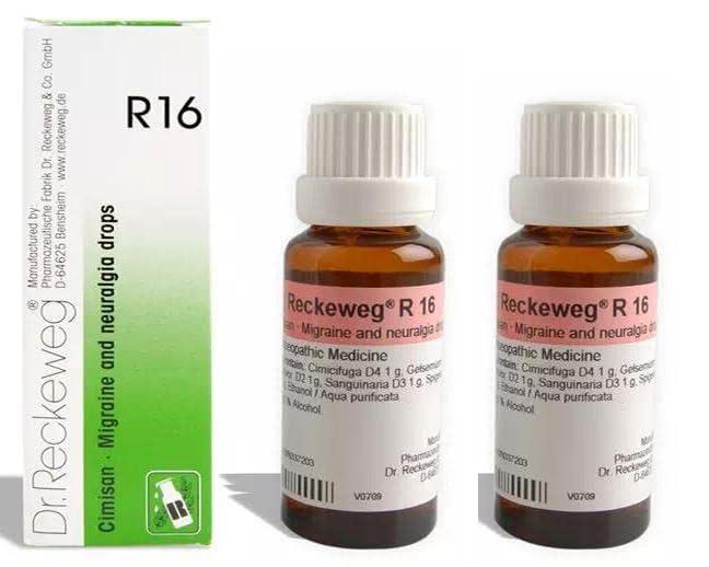 JESICA Dr. Reckeweg R16 Migraine and Neuralgia Drop -22 ml (Pack of 2)