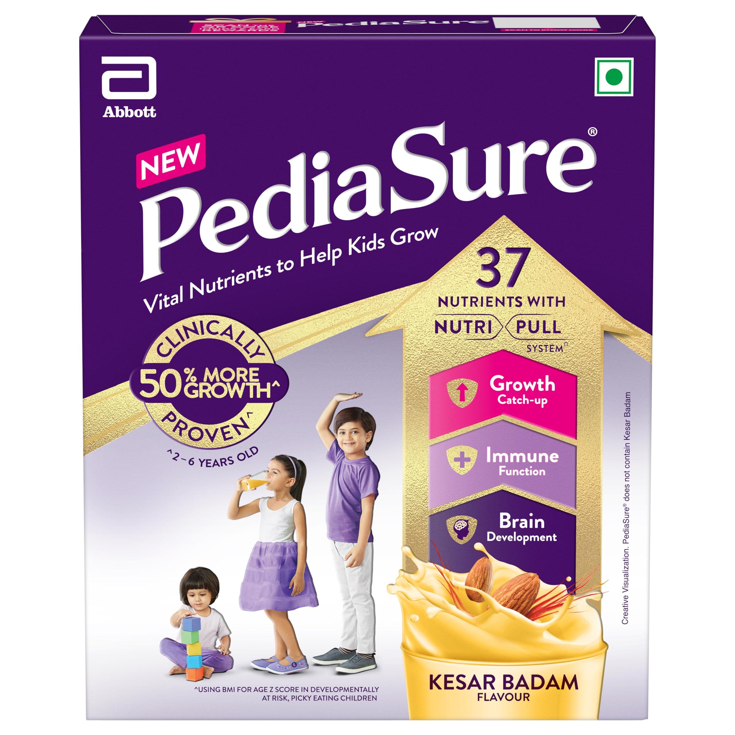 PediaSure Pediasure Health and Nutrition Drink Powder for Kids Growth - 200g (Kesar Badam)