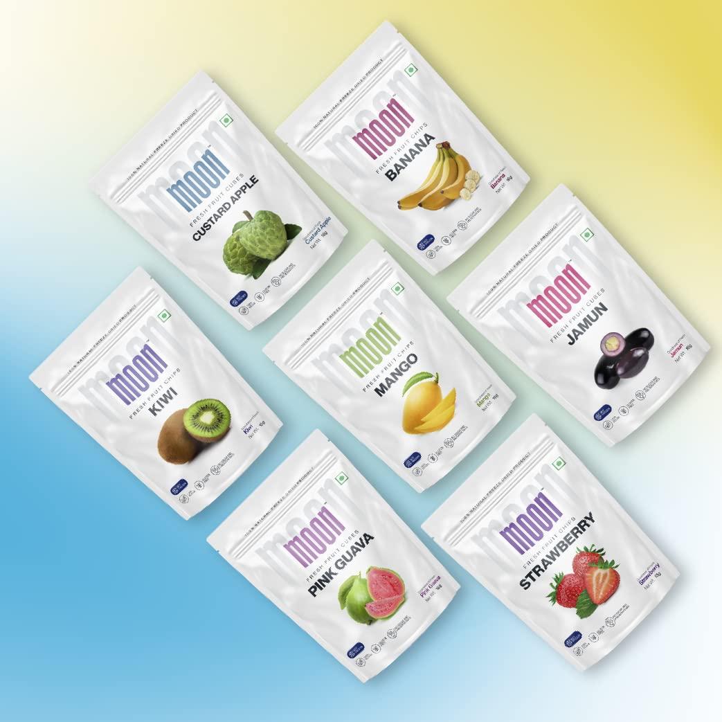 Moon Moon Freeze Dried Pineapple Chips | Healthy Pineapple Snack | 100% Natural, Vegan, No Preservatives, No Added Sugar | 16 Gm | Moon_Pineapple_Chips | (16Gm) Pack of 3