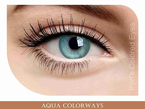 Optify Optify Yearly Color Contact Lenses (Zero Power,Aqua Color Ways,Pack of 1)