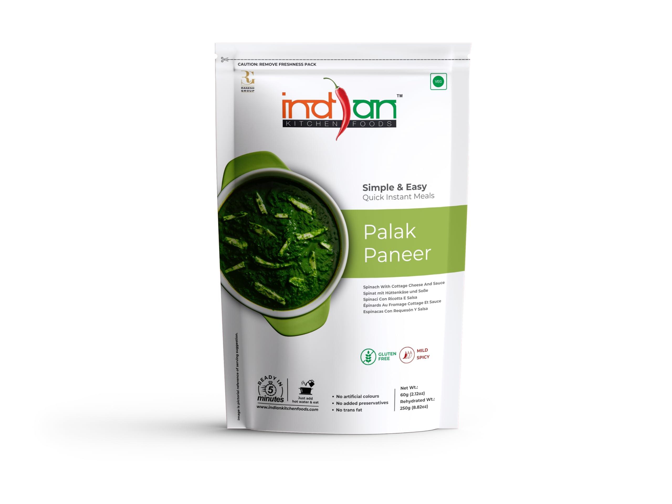 Indian Kitchen Foods Indian Kitchen Foods Instant Palak Paneer - Freeze Dried, Gluten-Free, Ready-to-Eat Indian Vegetarian Meal