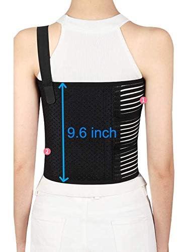 Solmyr Solmyr Rib Brace Broken Rib Belt, Rib Support Brace for Men and Women, Breathable Chest Wrap Belt for Sore or Bruised Ribs Support, Sternum Injuries, Dislocated Ribs Protection, Pulled Muscle Pain