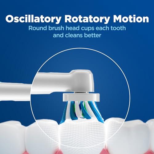 Oral B Oral B Vitality Rechargeable Rotating Electric Toothbrush for Adults with Travel Case & 2 Modes (Daily & Sensitive), 2 Min Timer with Quadpacer, 2 Year Warranty, IPX7 Water Resistant, (White, 1)